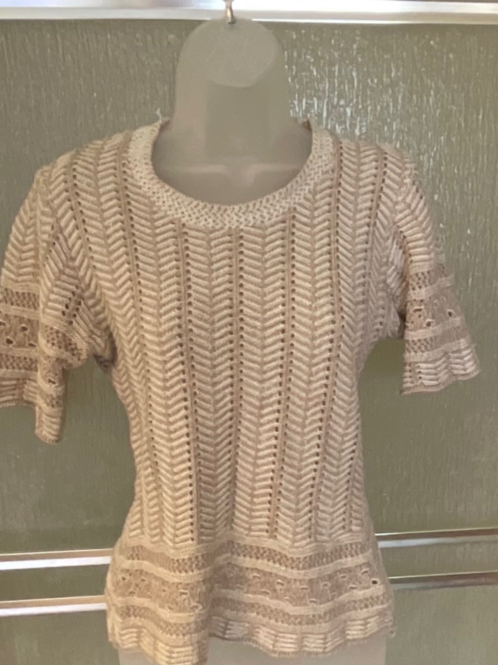 VINTAGE CHEVRON KNIT TOP, EUROPe, ,90-s, size S